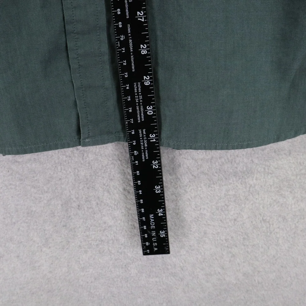 Banana Republic Shirt Mens XL 17-17.5 Casual‎ Pocket Button Up Green Long Sleeve